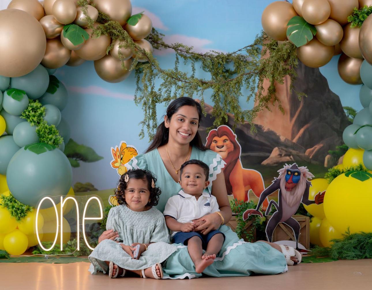 Pretty Puthanpurayil with her children